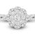 Round Floral Twisted Shank Engagement Ring 14K   