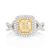 Yellow Diamond Double Halo Engagement  Ring 18K   