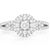 Fancy Shank Tiered Halo Engagement Ring 14K   