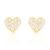 XS Heart Stud Earrings 14K   