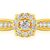 Double Layer Round Engagement Ring 14K   