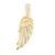 Large Angel's Feather Wing Pendant 14K   
