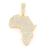 Extra Large Africa Continent Pendant 14K   