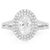 Oval Halo Engagement  Ring 18K   
