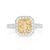Yellow Diamond Halo Engagement Ring 18K   