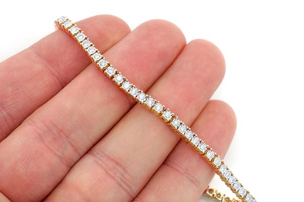 2pt Miracle Set Diamond Bracelet 14k Solid Gold 1.25ctw
