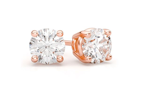 0.75ctw Solitaire Stud Diamond Earrings 14k Solid Gold