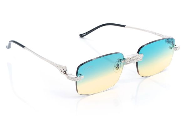 Cartier Glasses Iced Out Diamond Rimless - 3.50ctw - White Gold