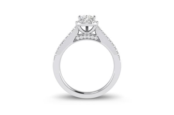 .60ctw - Pear Halo - Diamond Engagement Ring - All Natural