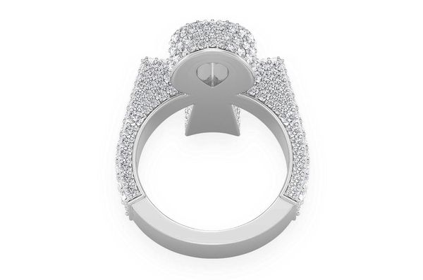 Ankh Signet Diamond Ring 14k Solid Gold 0.40ctw