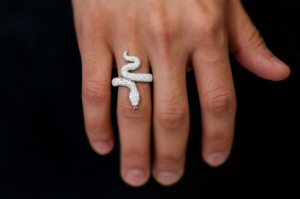Snake Diamond Ring 14k Solid Gold 2.50ctw