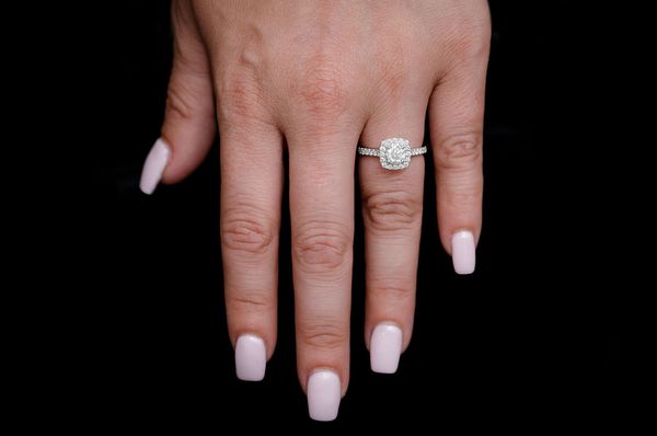 0.75ct - Round Solitaire - Cushion Halo - Diamond Engagement Ring - All Natural