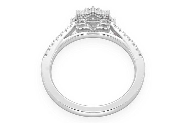 0.50ctw - Pointed Round Diamond Ring - Diamond Engagement Ring - All Natural