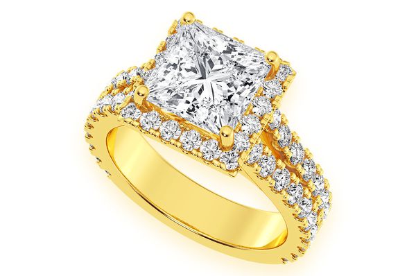 Sphinx - 2.00ct Princess Cut - Split Shank - Diamond Engagement Ring - All Natural