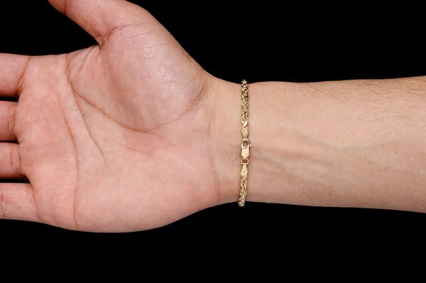 3.5MM Rope - 14k Solid Gold Bracelet
