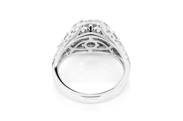 1.25ct Round - Split Shank Halo - Diamond Engagement Ring - All Natural