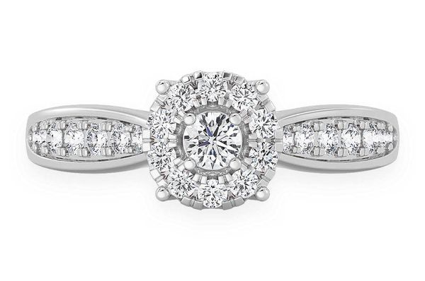 .50ctw Double Layer Round - Diamond Engagement Ring - All Natural