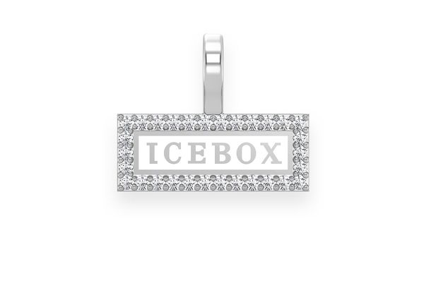 Icebox Logo Diamond Pendant 14k Solid Gold .10ctw