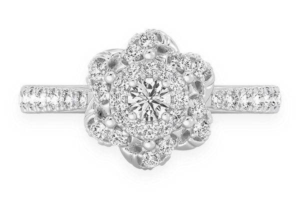 Flower Diamond Engagement Ring