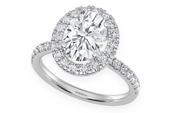 Thav - 2.00ct Oval Solitaire - Halo - Diamond Engagement Ring - All Natural