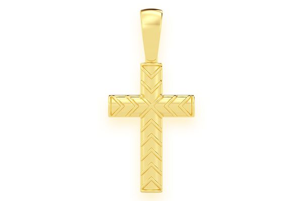 X Design Cross Pendant 14k Solid Gold