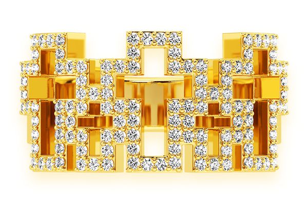 Five Cross Diamond Ring 14k Solid Gold 0.50ctw