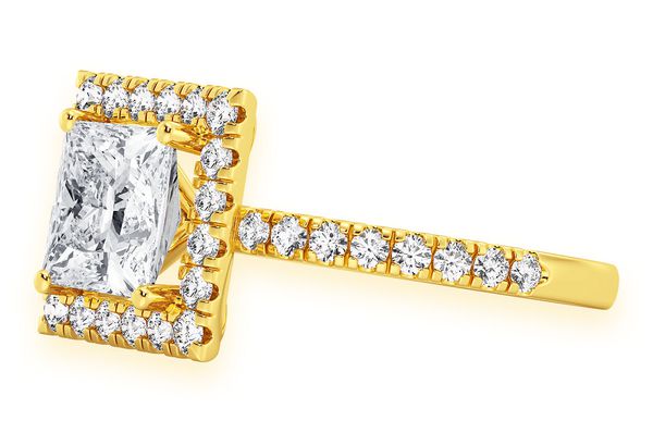 Thav - 2.00ct Princess Cut Solitaire - Halo - Diamond Engagement Ring - All Natural