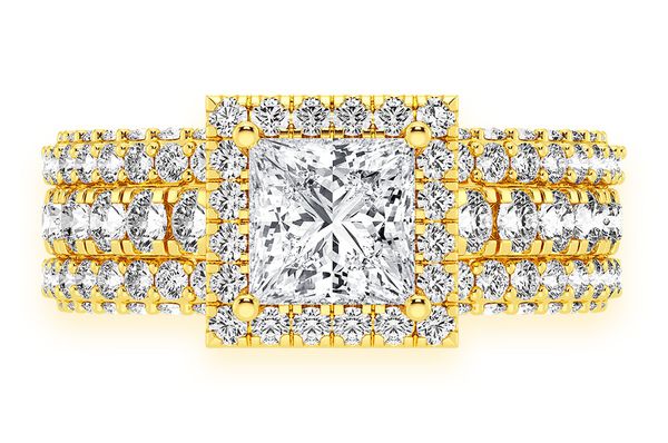 Tripp - 1.00ct Princess Diamond Engagement Ring 14k Solid Gold