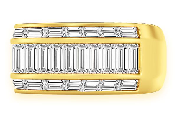 Baguette Channel Diamond Ring 14k Solid Gold 3.00ctw