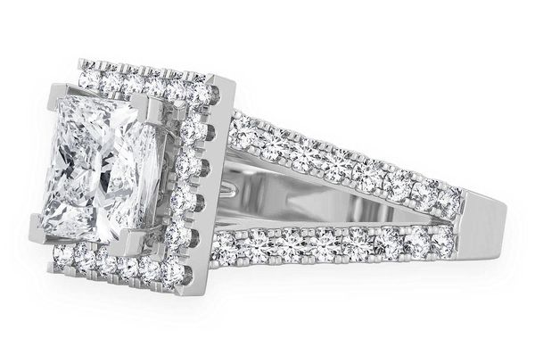 Sphinx - 2.00ct Princess Cut Solitaire - Split Shank Halo - Diamond Engagement Ring - All Natural