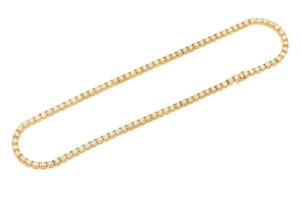 10pt Miracle-set Diamond Necklace 14k Solid Gold 9.50ctw