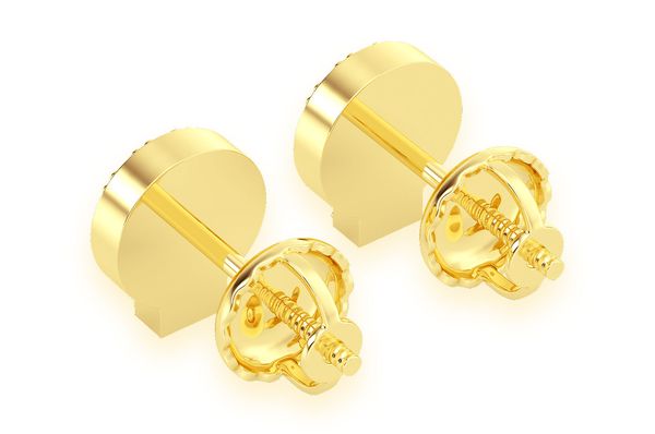 Skull Stud Diamond Earrings 14k Solid Gold 0.25ctw