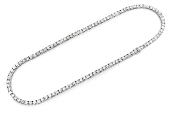 50pt Prong Set Diamond Tennis Necklace 14k Solid Gold 56.22ctw 22 Inches