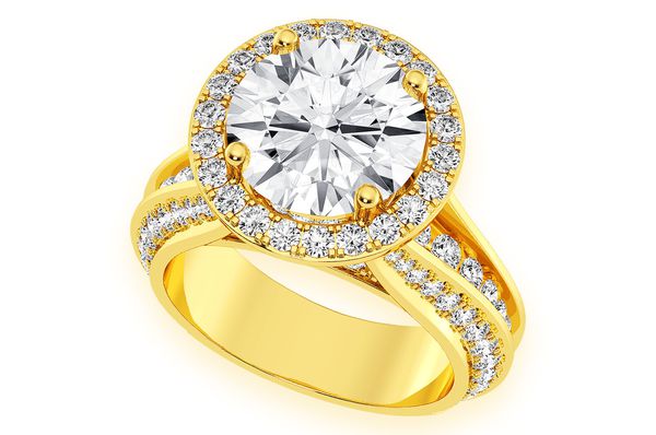 Monst - 3.00ct Round Solitaire - Diamond Engagement Ring - All Natural