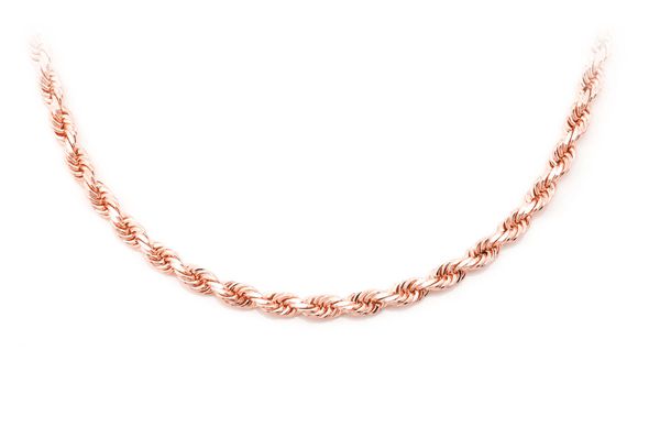 3.5MM Rope 14k Solid Gold Chain