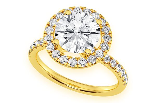 Thav - 2.00ct Round Solitaire - Halo - Diamond Engagement Ring - All Natural