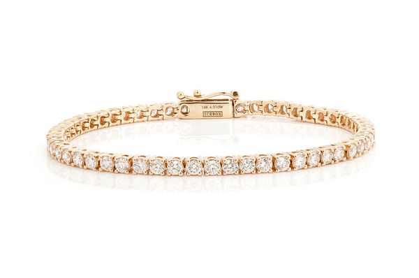10pt Prong Set Diamond Tennis Bracelet 14k Solid Gold 4.50ctw