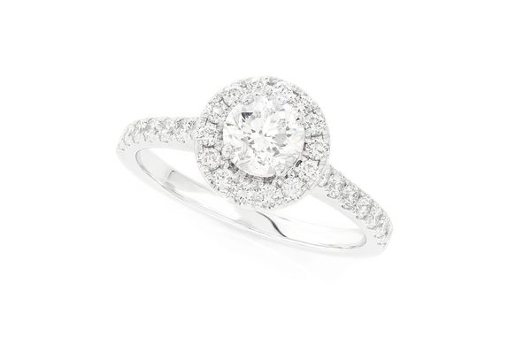 0.75ct Solitaire Round - Halo - Diamond Engagement Ring - All Natural