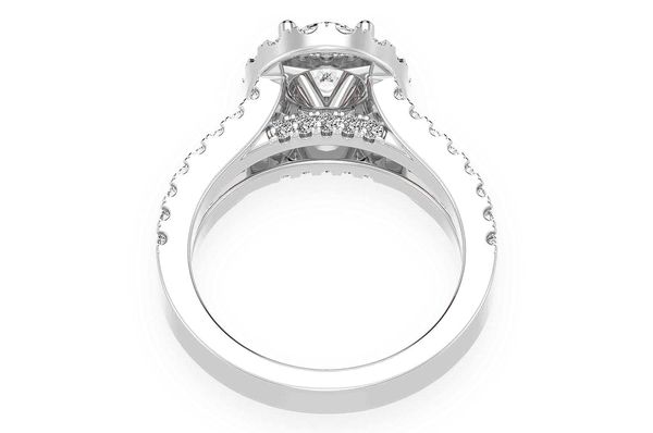 Sphinx - 1.00ct Oval Solitaire - Halo Split Shank - Diamond Engagement Ring - All Natural Vs Diamonds