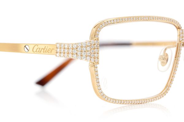 Cartier Glasses Iced Out Diamond Rims - 4.25ctw