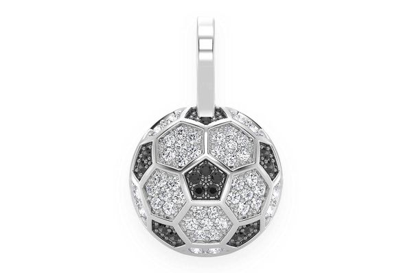 Soccer Ball Futbol Diamond Pendant 14k Solid Gold .25ctw