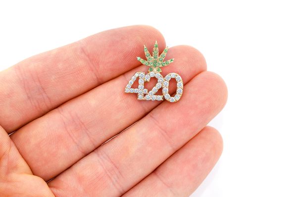 5. "Weed Leaf Stiletto Nail Designs for 420" - wide 1
