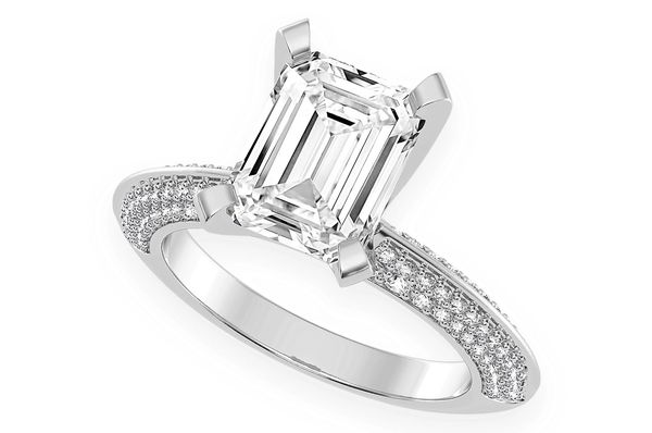 Kifey - 2.00ct Emerald Cut Solitaire - Knife Edge - Diamond Engagement Ring - All Natural
