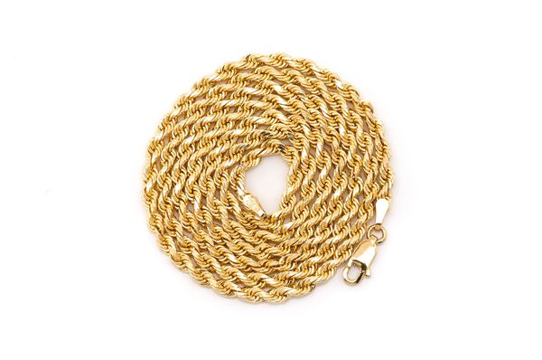 Icebox - 3.5MM Rope 14k Solid Gold Chain