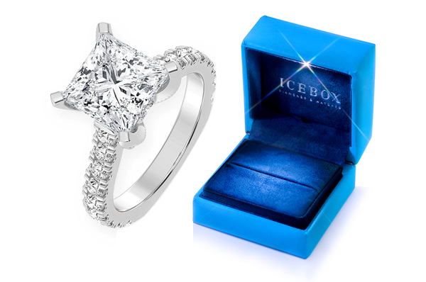 Thinn - 3.00ct Princess Cut - Diamond Engagement Ring - All Natural