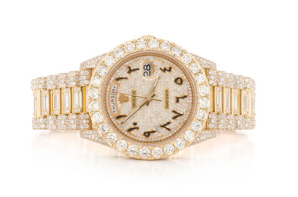 Rolex Day Date 40MM 18k Yellow Gold (228238) - 27.00ctw Fully Iced Out