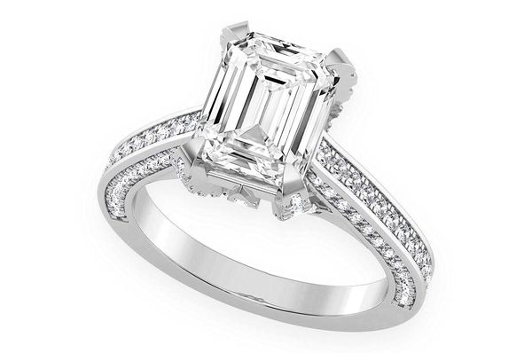 Chant - 2.00ct Emerald Cut Solitaire - Diamond Engagement Ring - All Natural