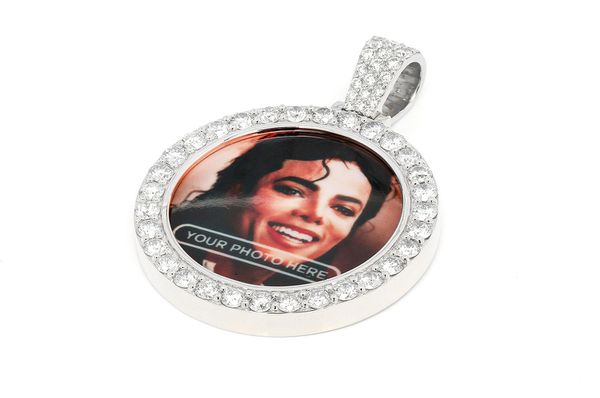Picture Frame Memory Diamond Pendant 14k Solid Gold 2.75ctw
