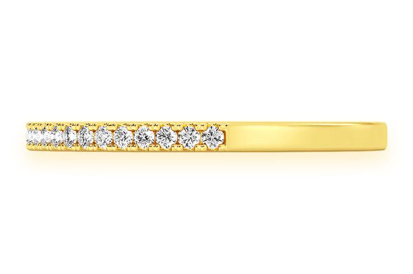 One Row Diamond Band 14k Solid Gold 0.10ctw