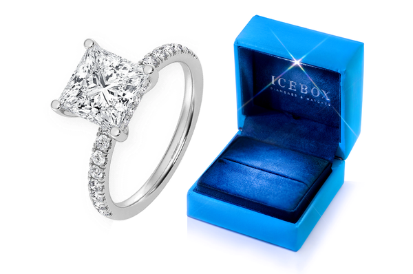 Thinn - 2.00ct Princess Cut - Hidden Halo - Diamond Engagement Ring - All Natural